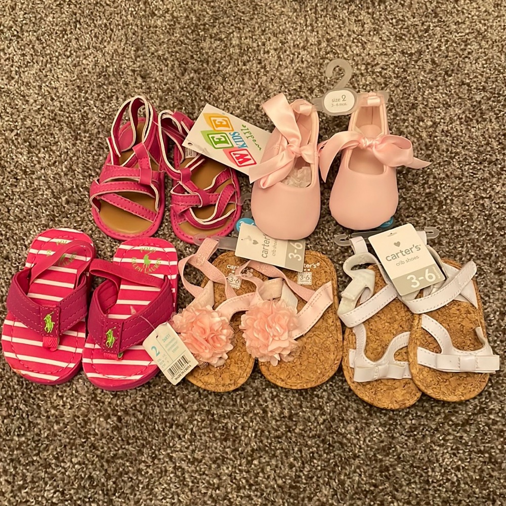 All NWT baby shoes and sandals- size 2